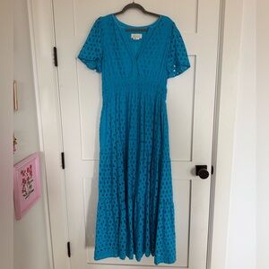 Anthropology Teal The Somerset Maxi Dress